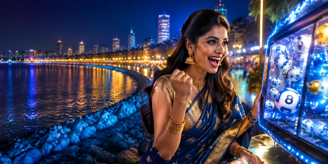 Scenic view of Mumbai Marine Drive with hint of lottery promotions